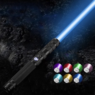 Lyssværd med 7 lysfarver og lydeffekter - Genopladeligt - Sort håndtag - 1 stk. - Stil 2